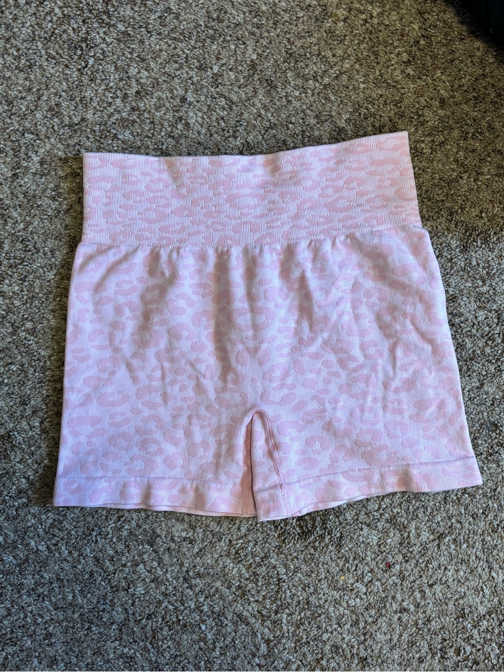 Pink leopard workout shorts!